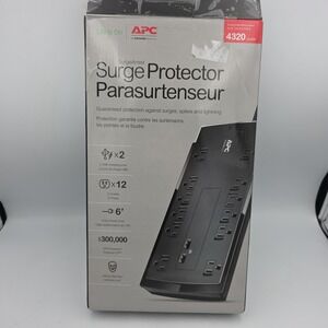APC SurgeArrest 12 Outlet Surge Protector 4320 Joules 6ft Cord  P12U2 Tested